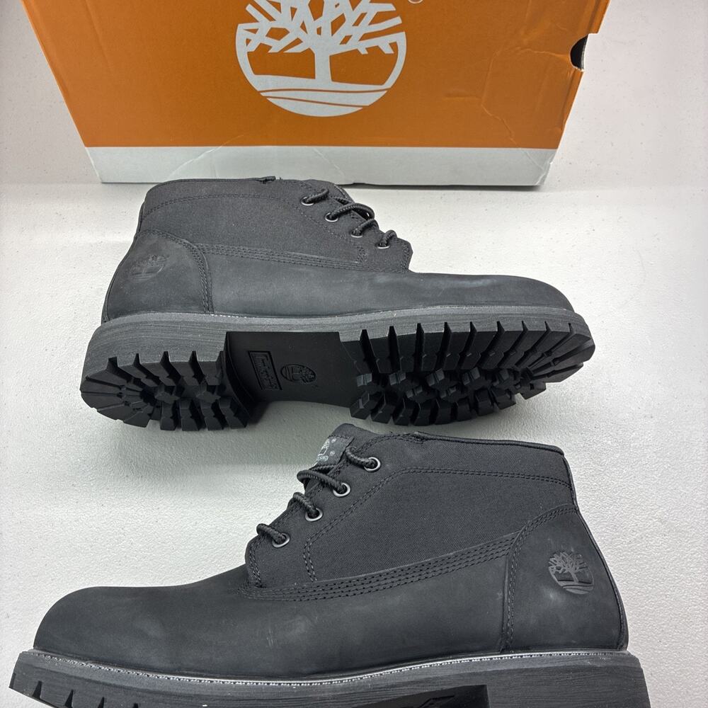 Timberland Men's Heritage Mid Lace Chukka Boots Black Nubuck TB0A431H Size 11